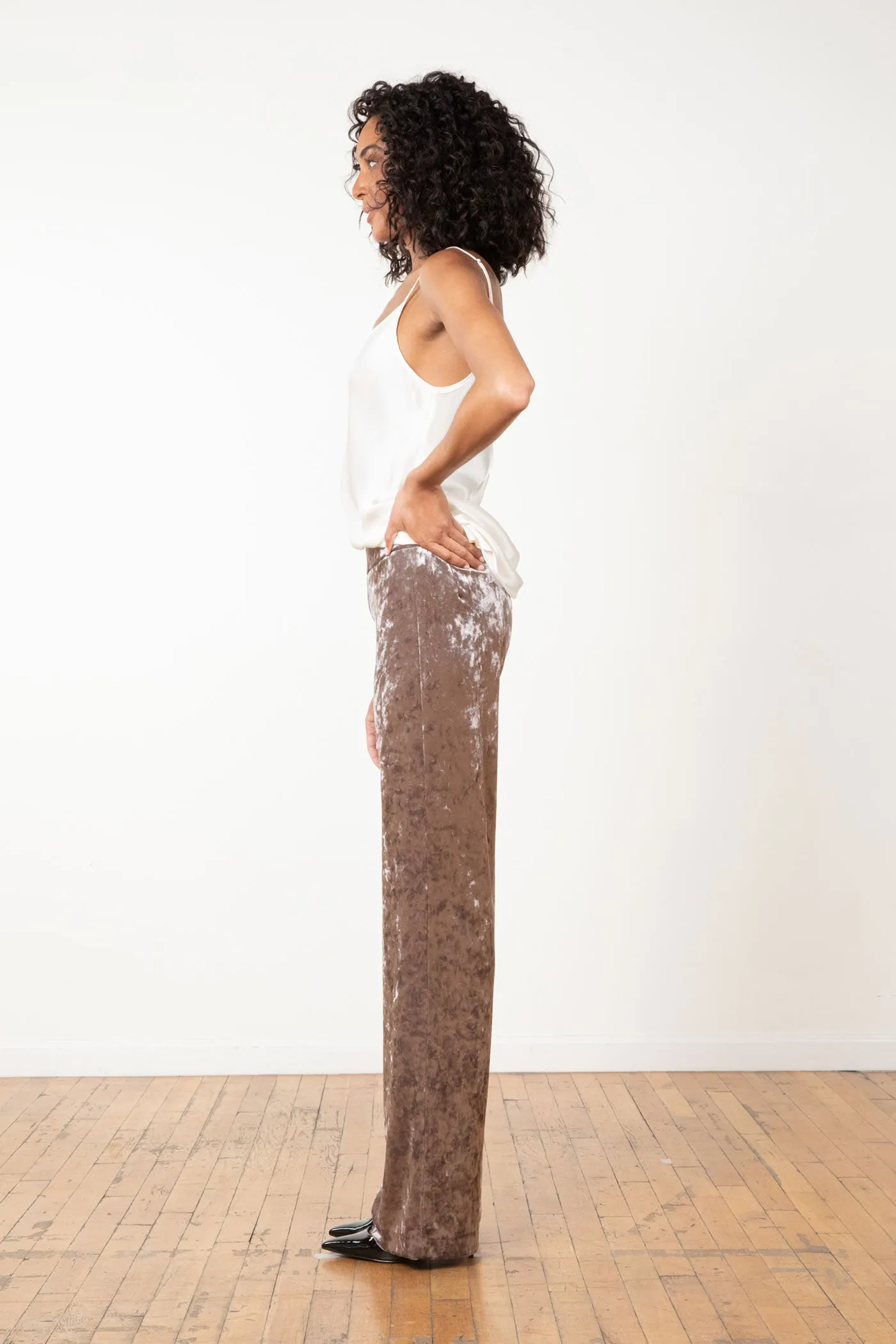 FLAVIA Crushed Velvet Silver