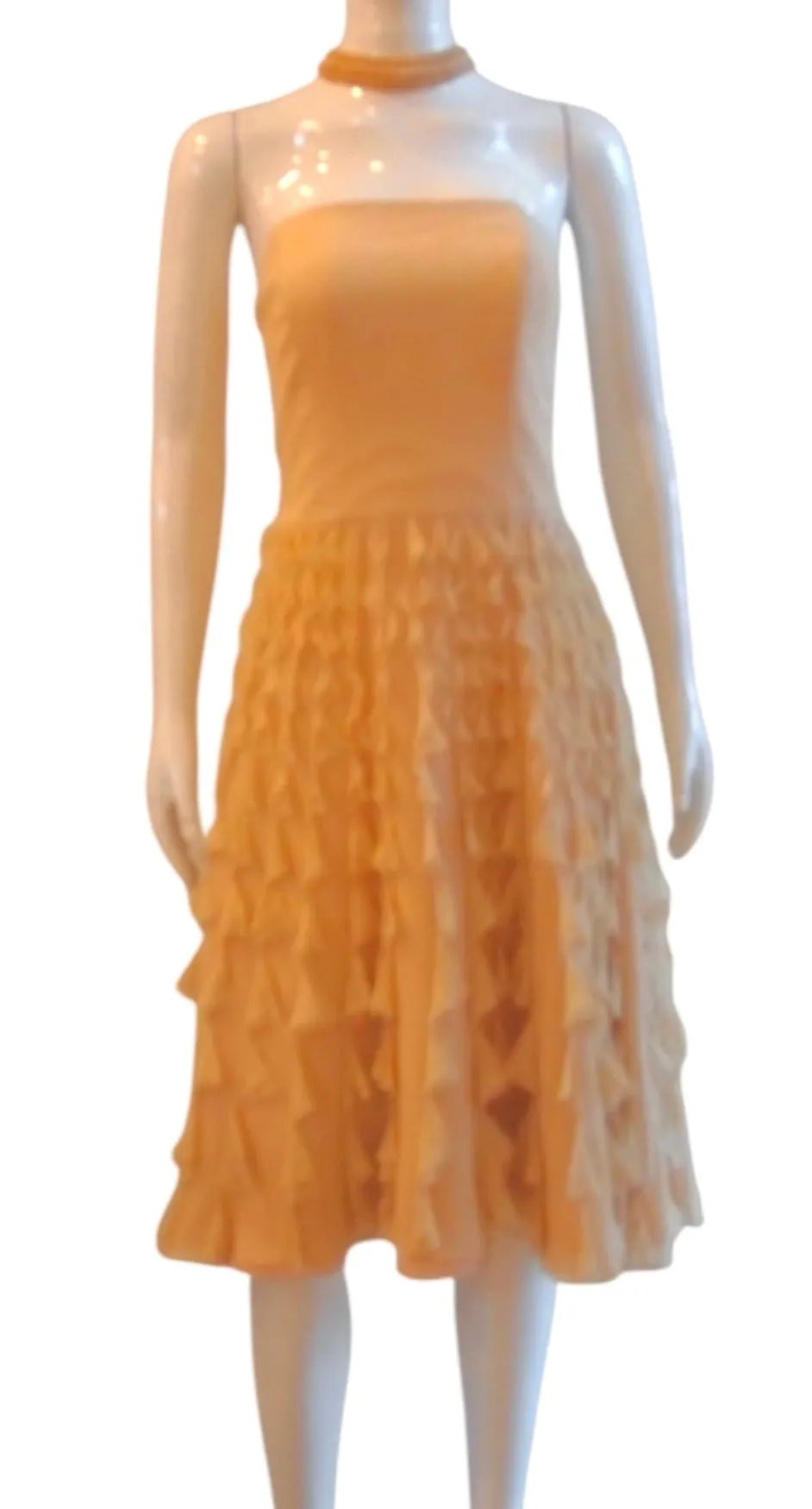 Fluttering Breeze - Vintage Cream Bustier Strapless Dress