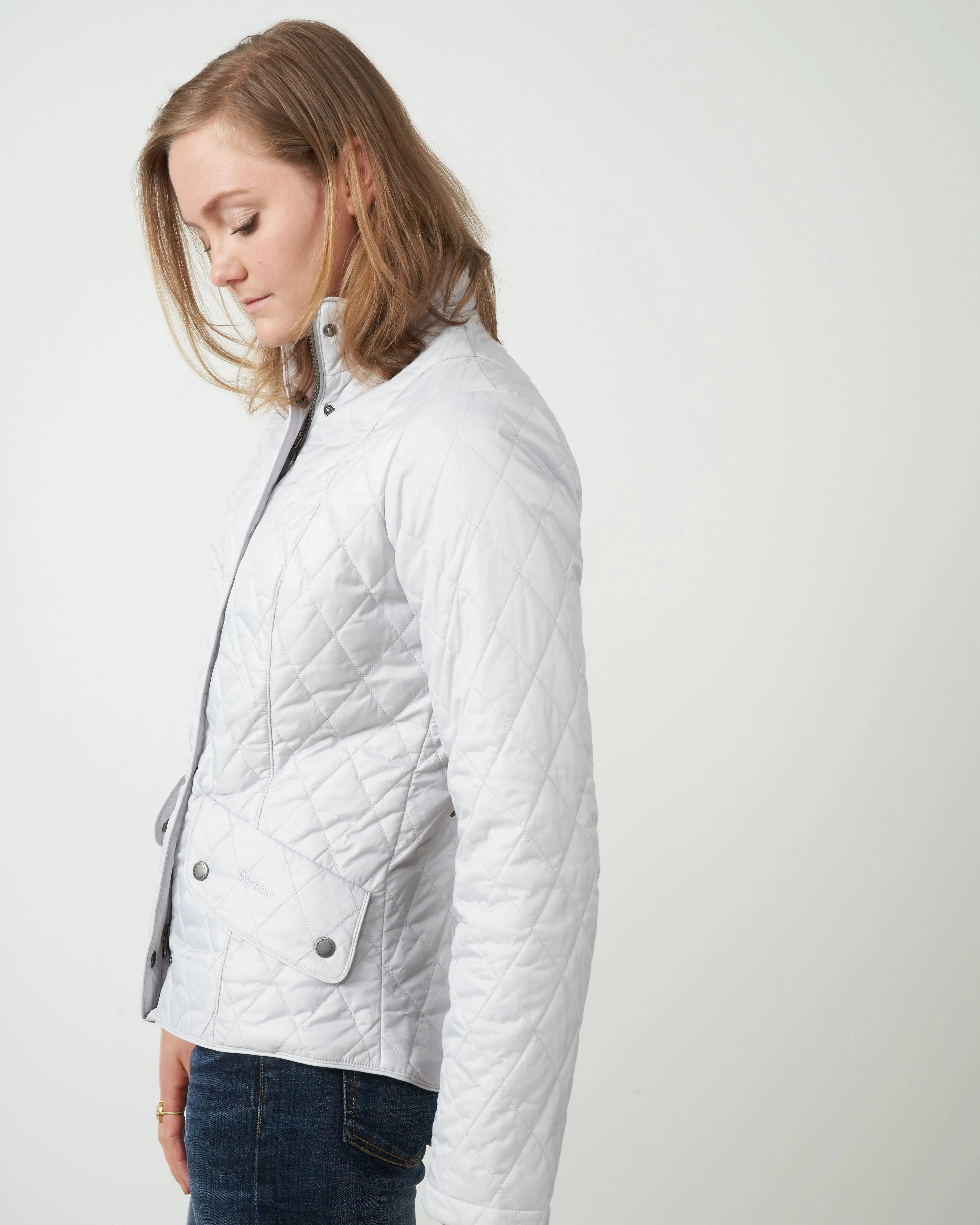 flyweight cavalry quilted jacket - ice white
