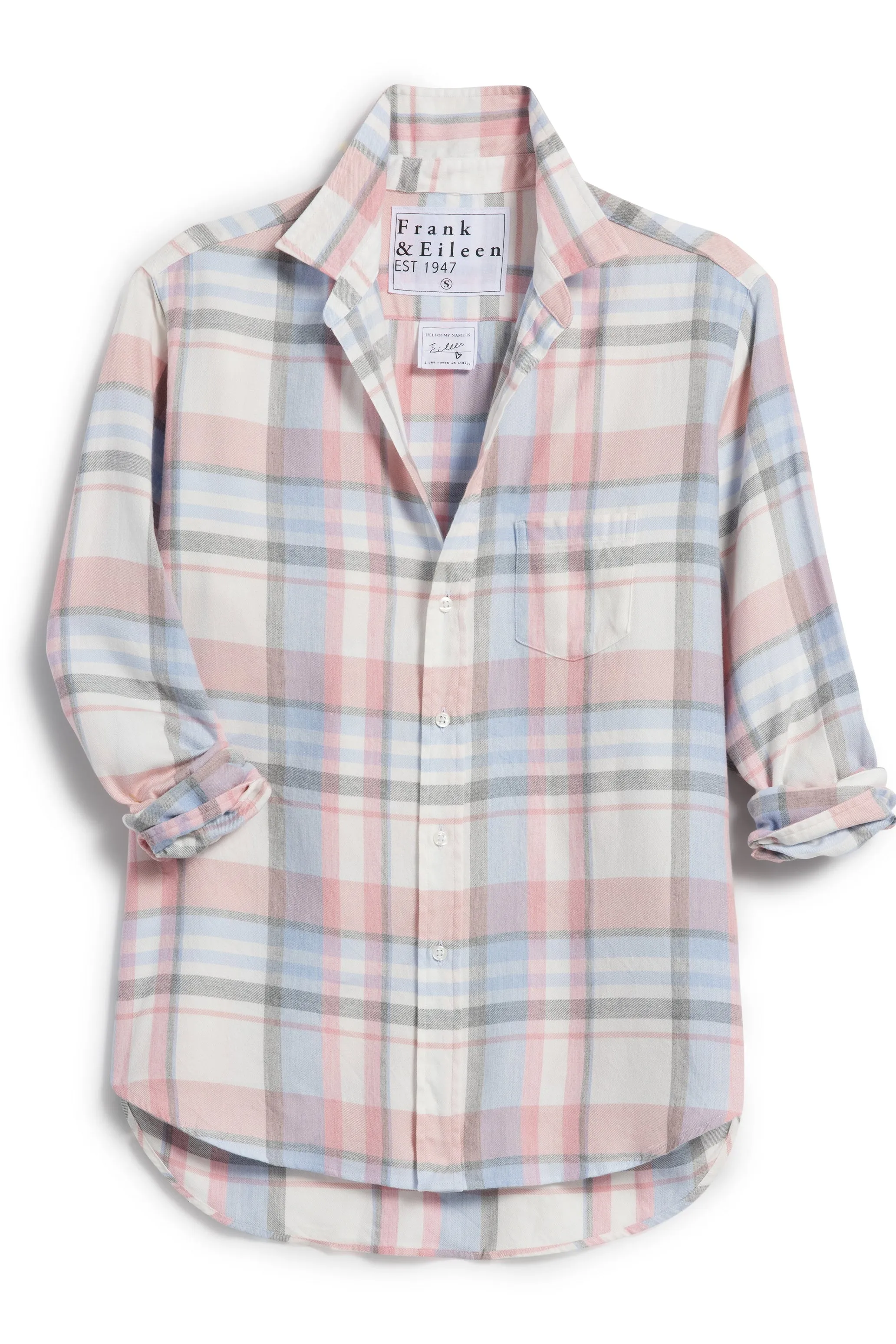 Frank & Eileen "Eileen" Button Up in Frank and Eillen Pink, Blue, Gray Plaid