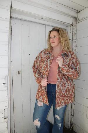 Gather Round Aztec Shacket