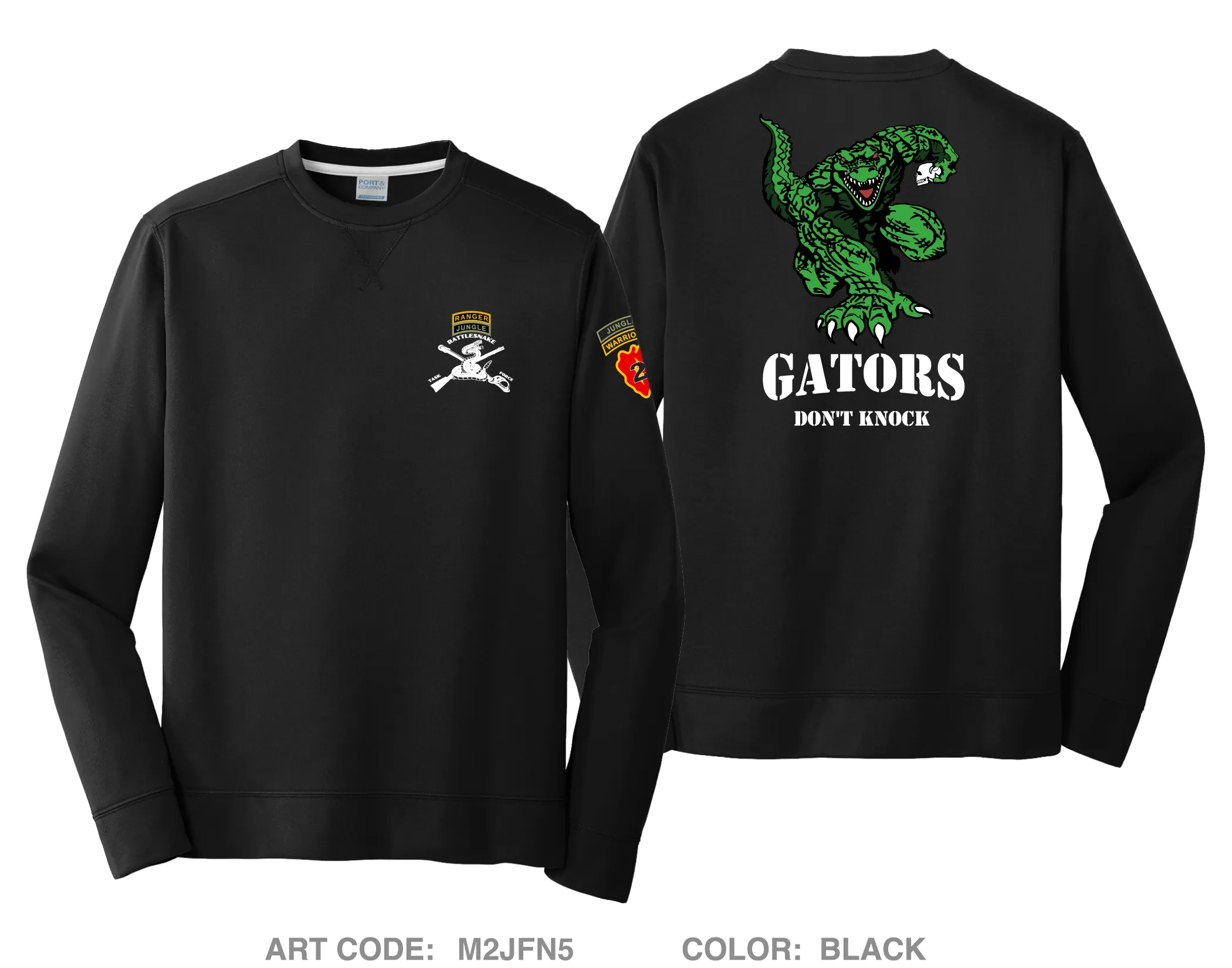 Gator Company, TF Rattlesnake HI-Tech Performance Crewneck Sweatshirt - M2JFN5