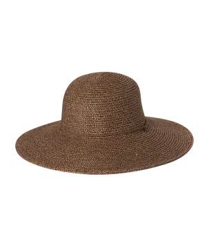 Genovieve Wide Brim Hat in Chocolate