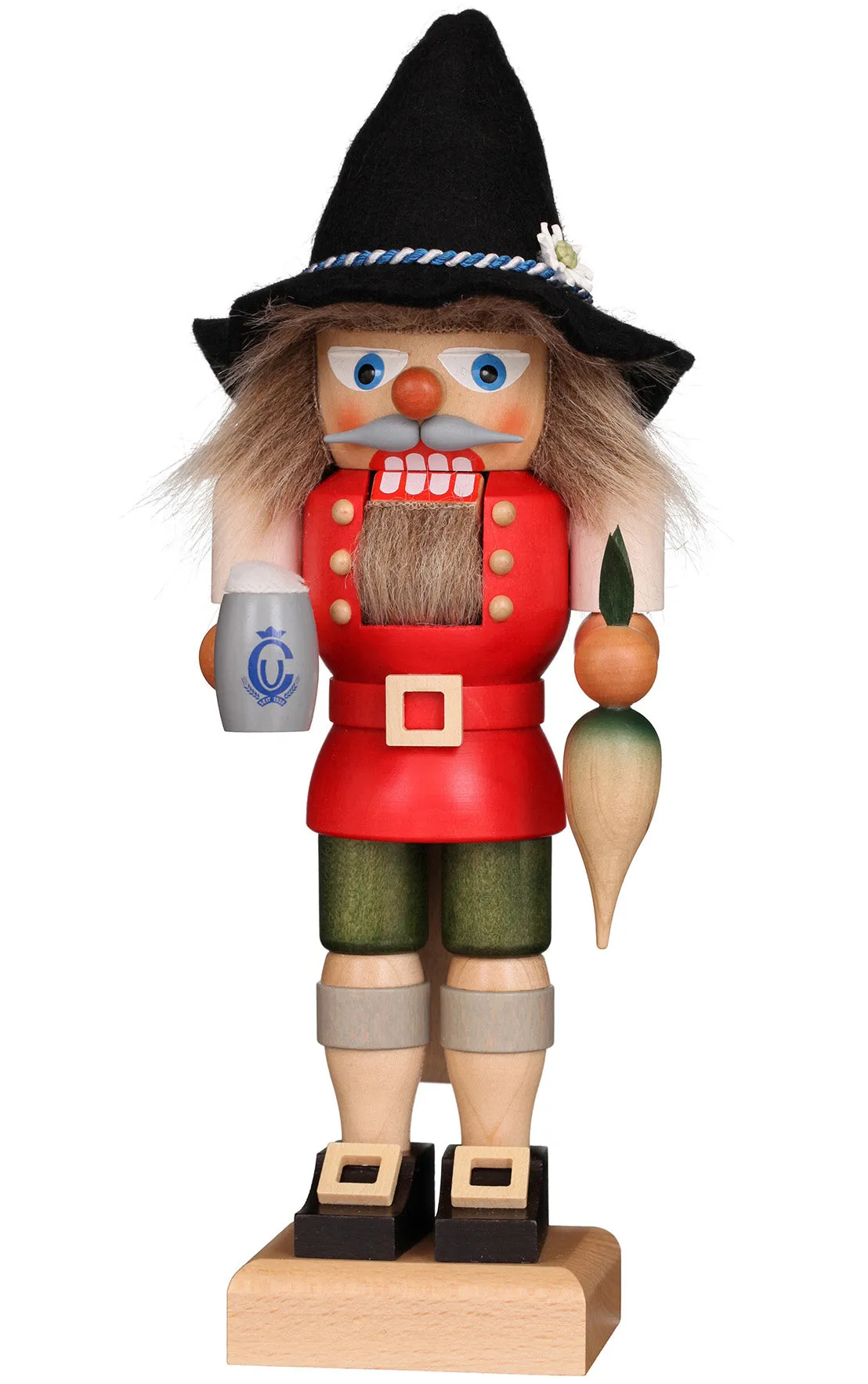 German Nutcracker : Bavarian with Fabric Hat