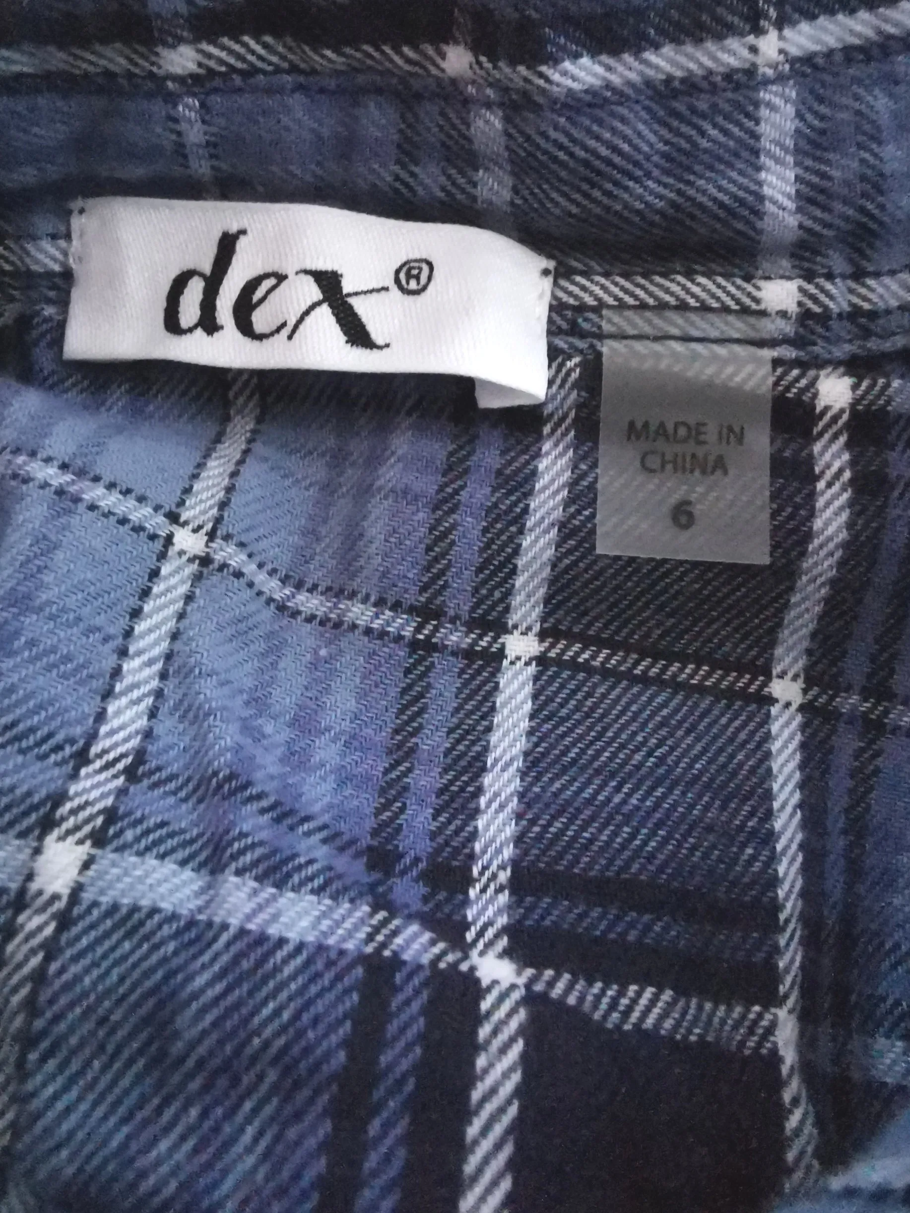 GIRL SIZE 6 YEARS - DEX Kids, Flannel Dress Tunic VGUC B37