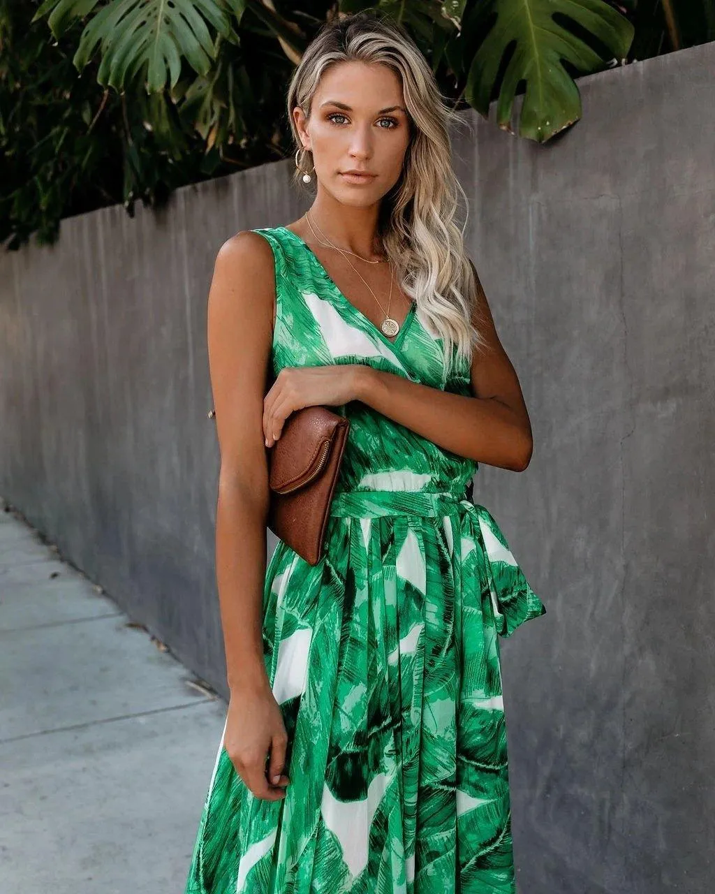 Green Sexy Women Sleeveless Long Maxi Dresses