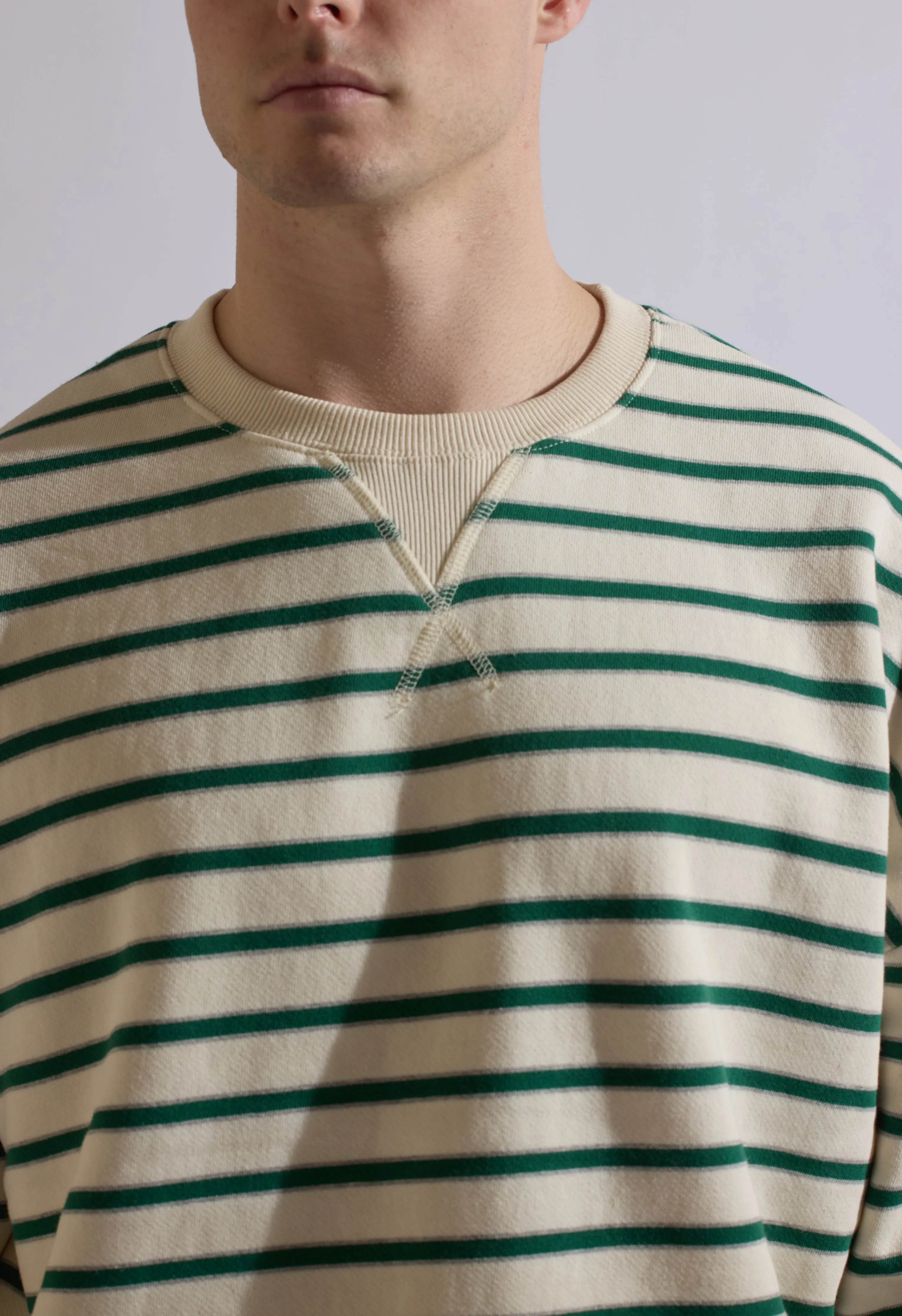 Green Stripe Sweatshirt