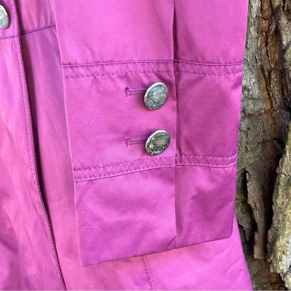 GREEN with ENVY Purple Fitted Trench Coat Women’s Size Large