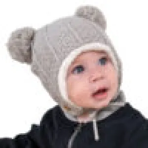 Grey Bear – children’s knitted beanies, cute winter hats