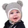 Grey Bear – children’s knitted beanies, cute winter hats