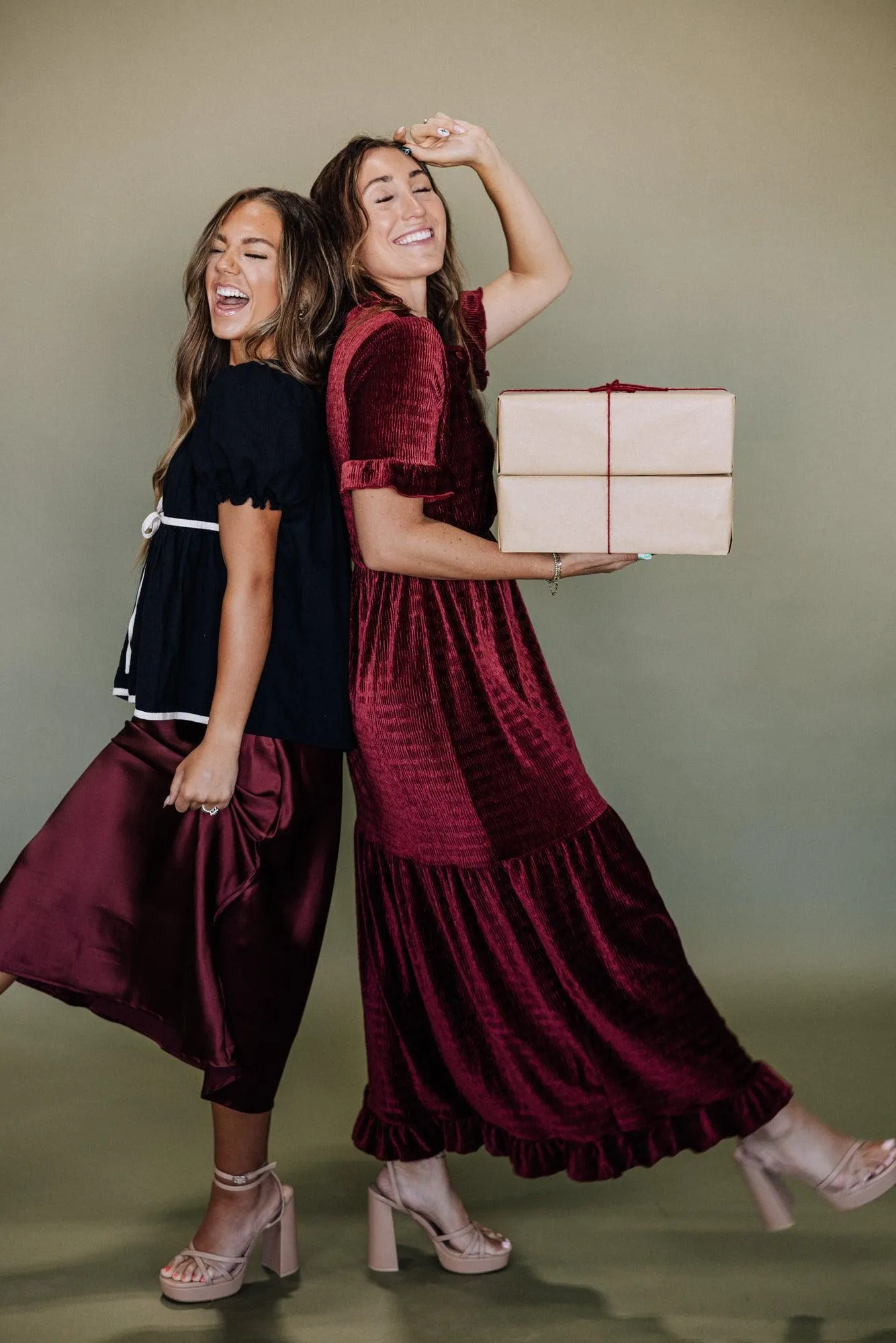 Hailey Holiday Dress in Wine