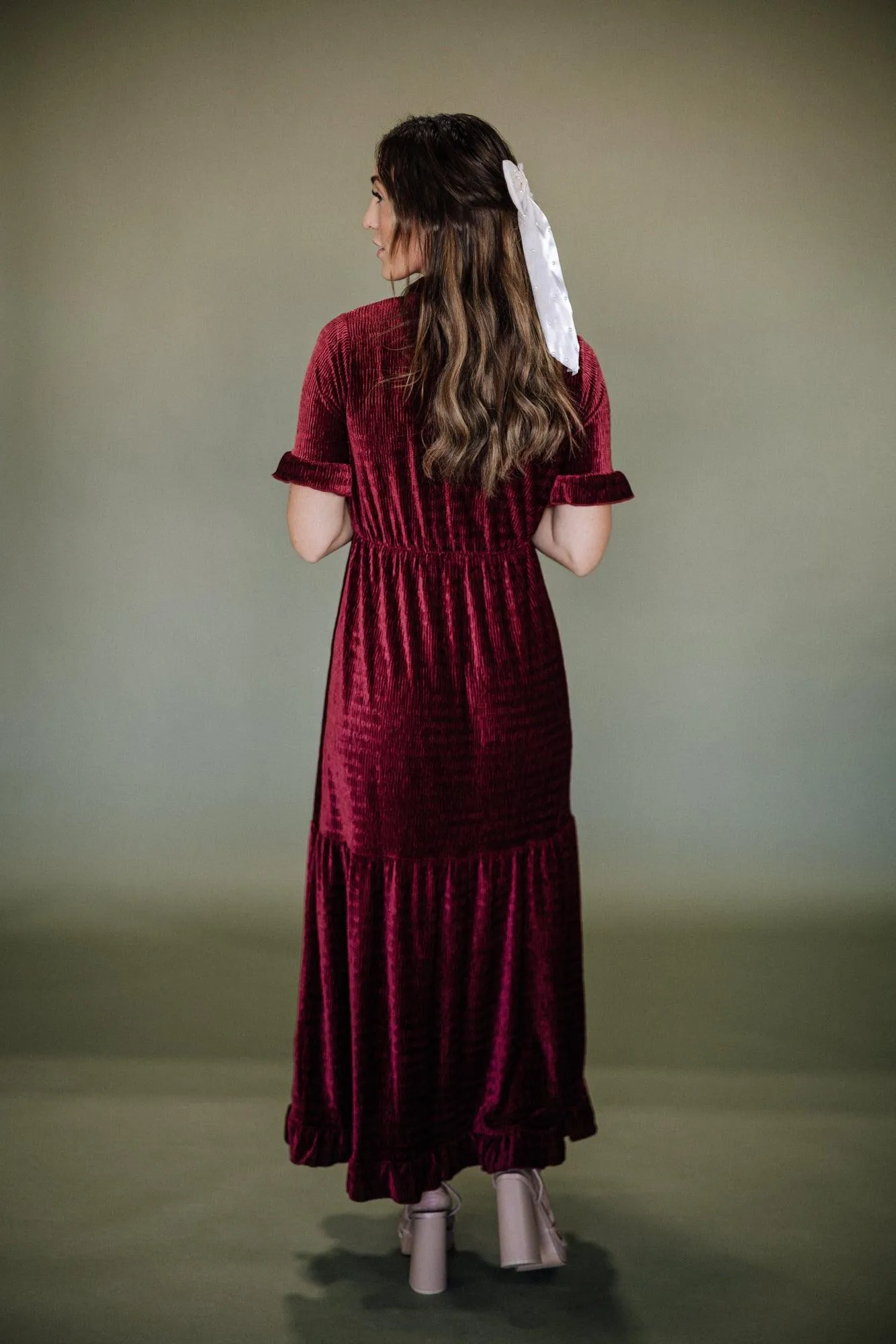 Hailey Holiday Dress in Wine