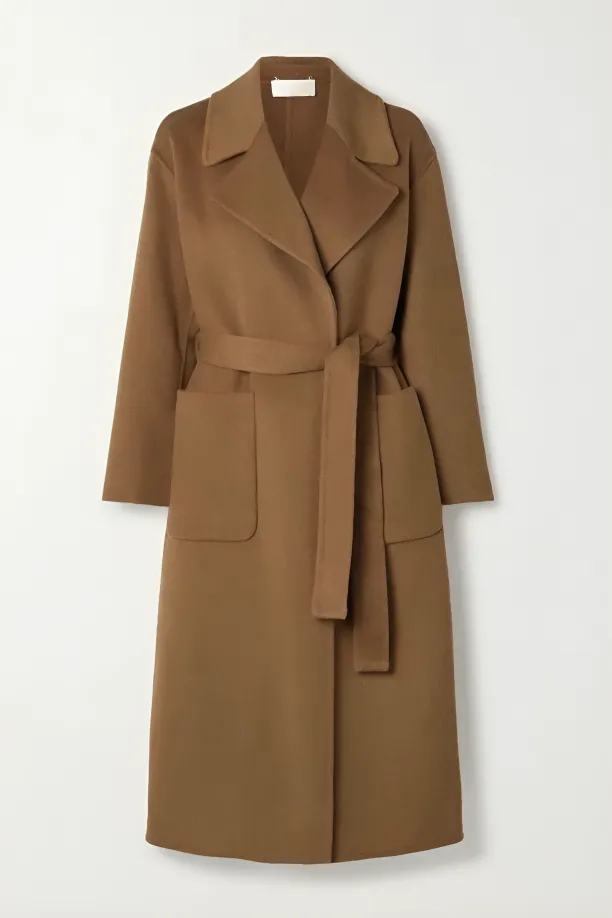 Handmade Brown Wool Long Trench Coat for Women – Stylish Winter Outerwear for Business & Casual Wear