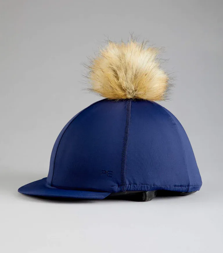 Hat Silk with PomPom (Navy)