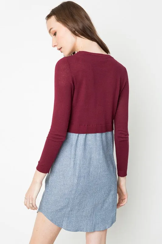 HOLLY PLUM SWEATER DRESS