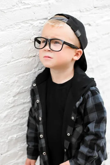 HOODED FLANNEL - PEWTER