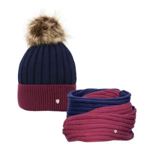 Hy Equestrian Synergy Luxury Bobble Hat And Snood Bundle Deal