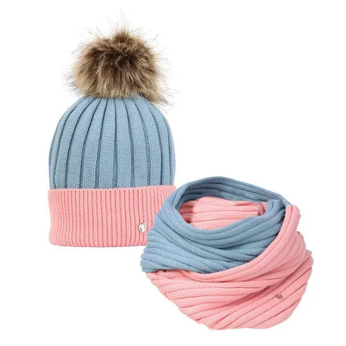 Hy Equestrian Synergy Luxury Bobble Hat And Snood Bundle Deal