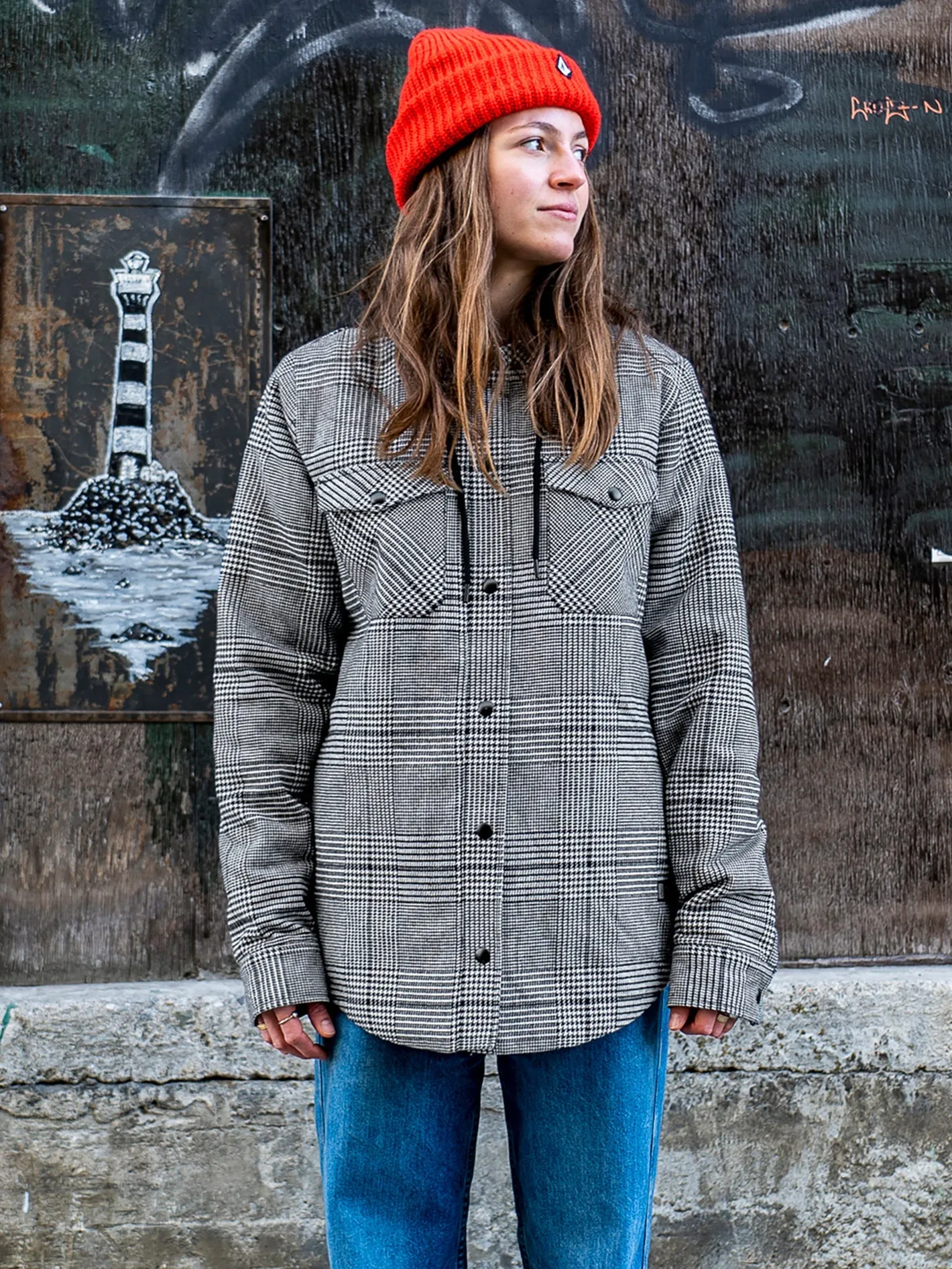 Insulated Flannel Jacke - MOONBEAM