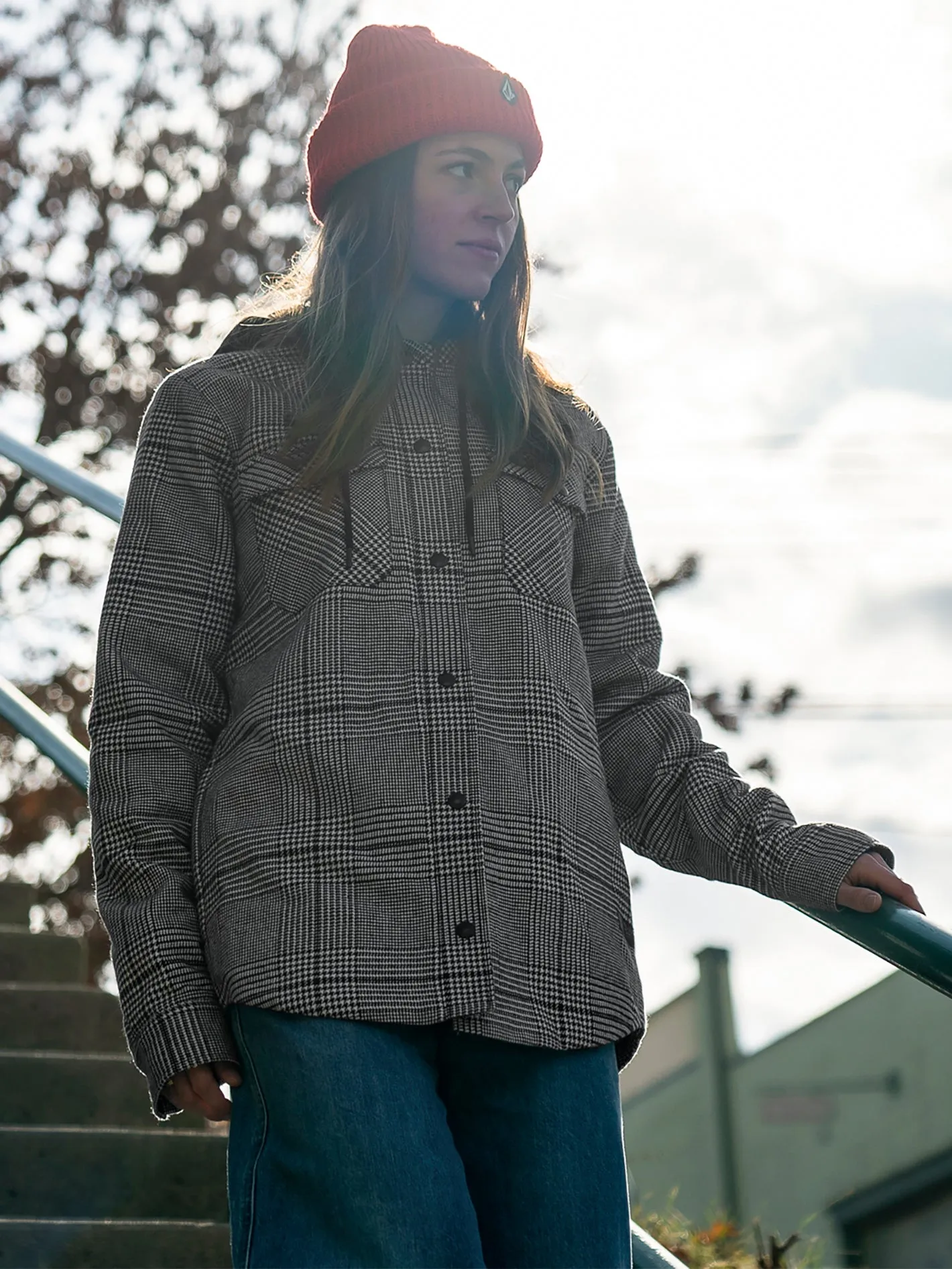 Insulated Flannel Jacke - MOONBEAM