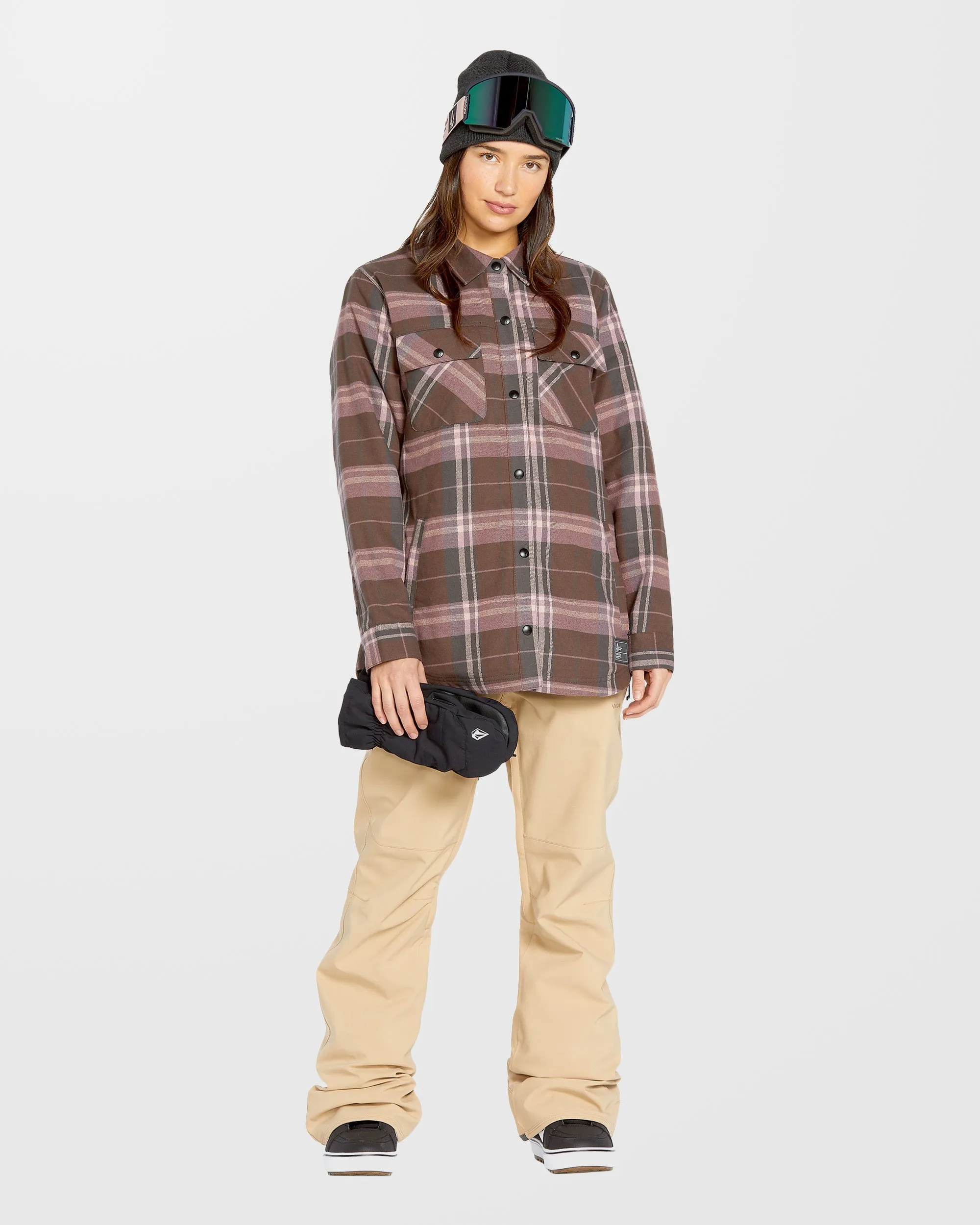 Insulated Riding Flannel Jacke - Dusty Lavender