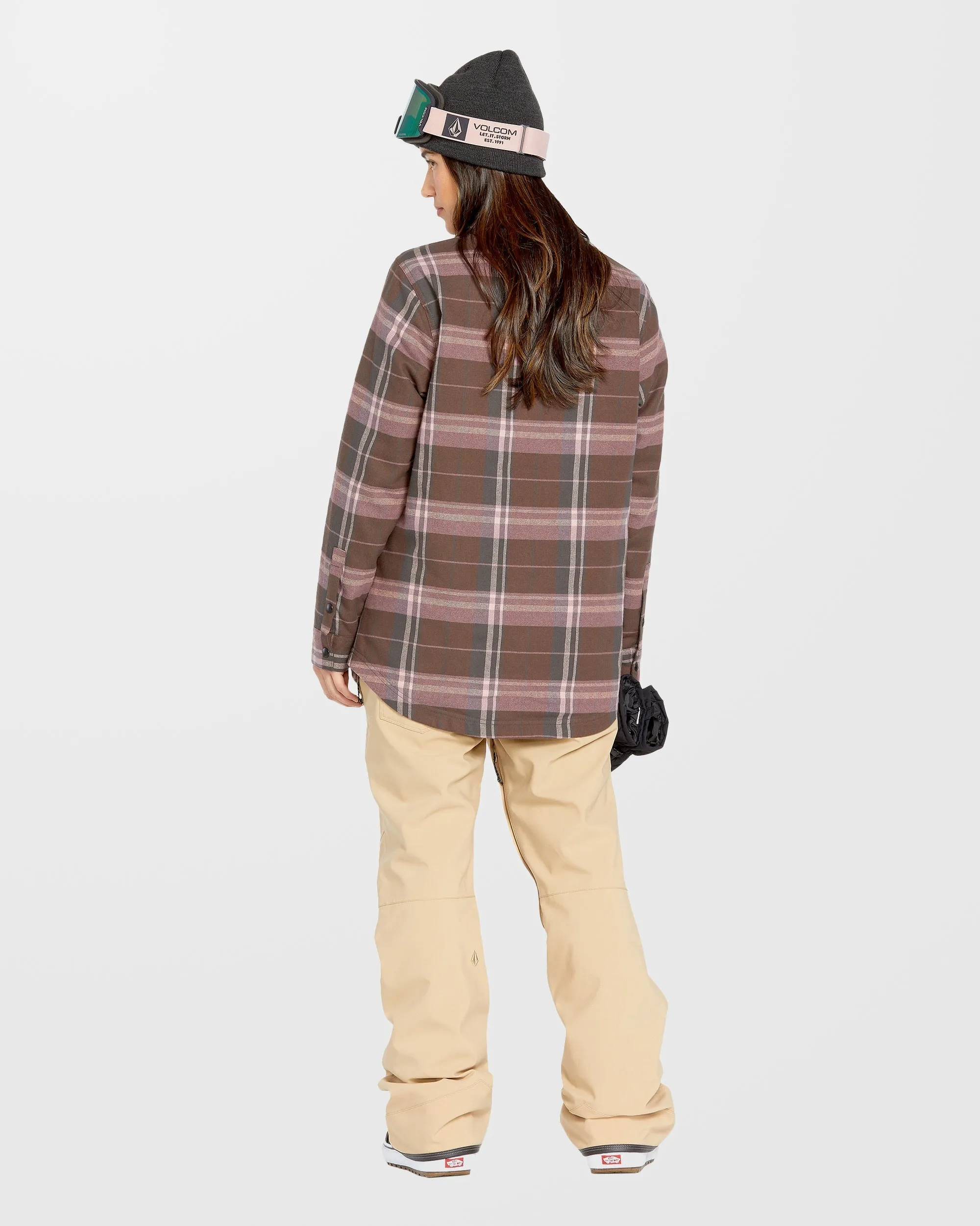 Insulated Riding Flannel Jacke - Dusty Lavender