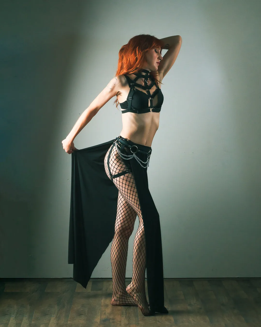 Isabel skirt with thigh garters more fabrics