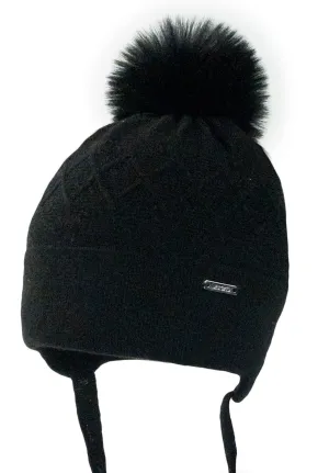 Jamiks Lenor Pom Hat - Black