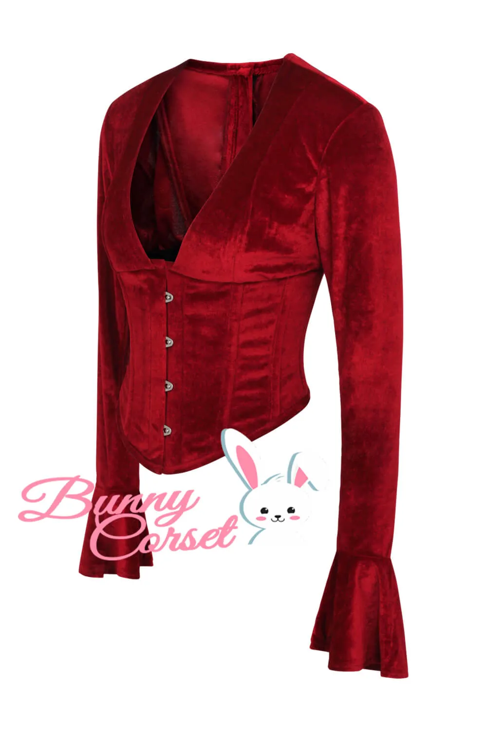 Janiela Maroon Corset Top