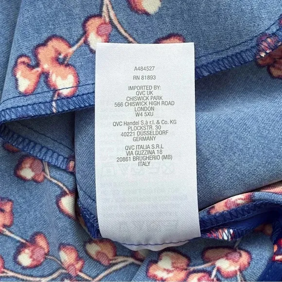 Jason Wu Woven Printed Floral Blue Trench Coat Size Large