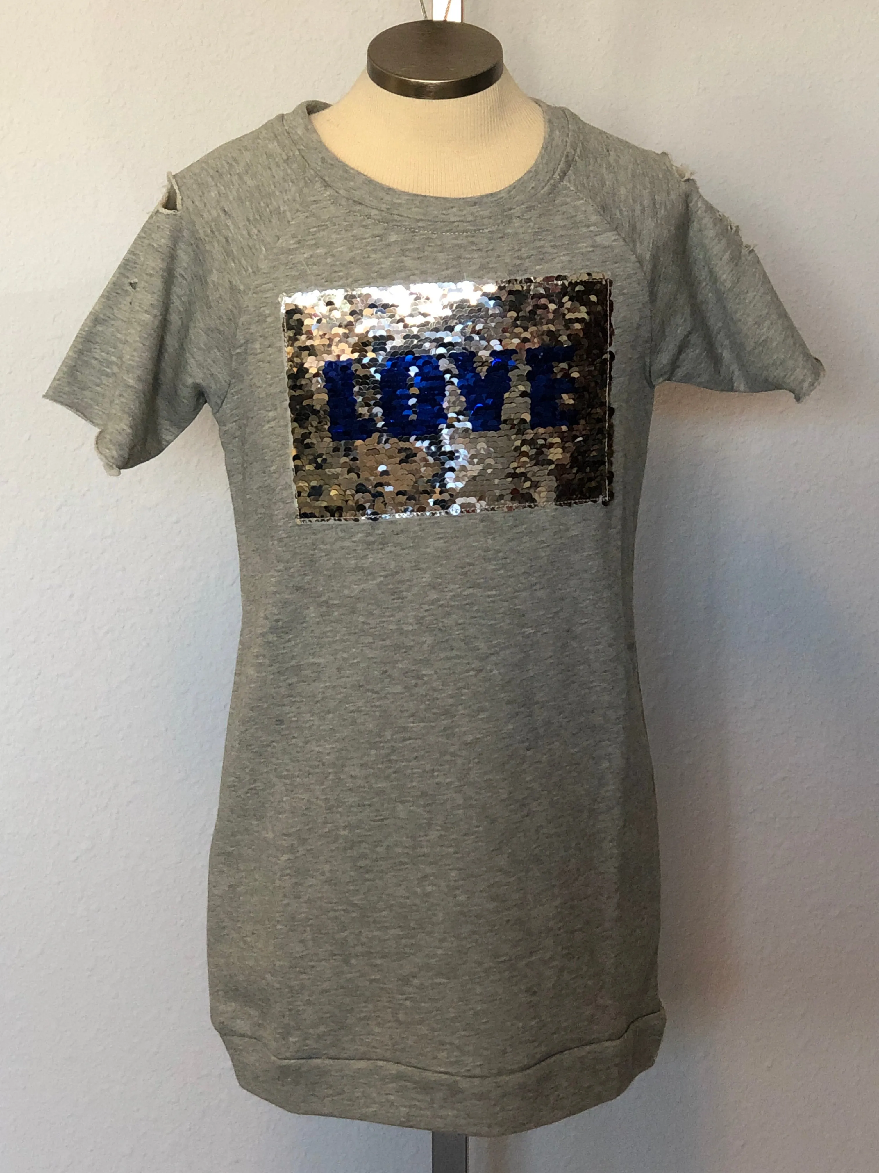 K SEQUIN LOVE DRESS