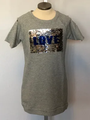 K SEQUIN LOVE DRESS