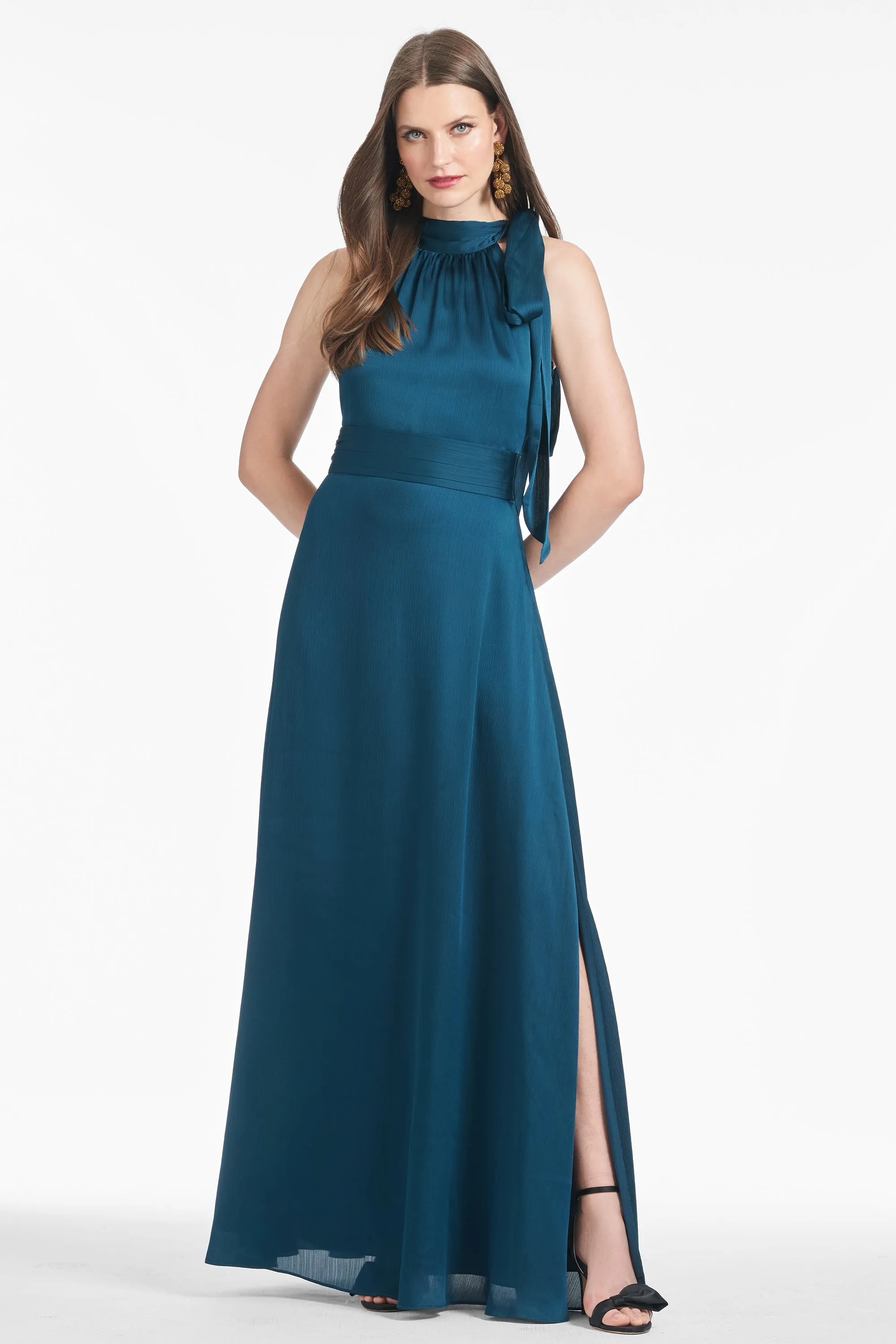 Kayla Gown - Bottle Green - Final Sale
