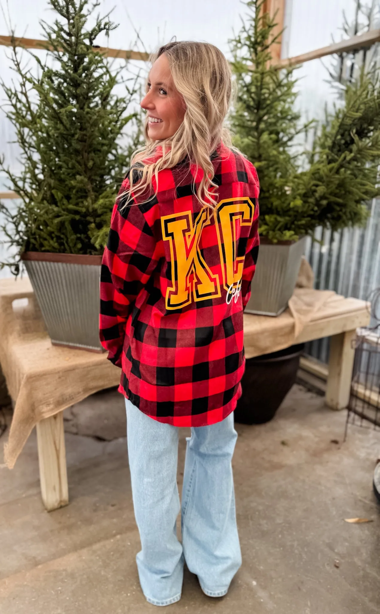 KC Flannel - Large Red Buffalo
