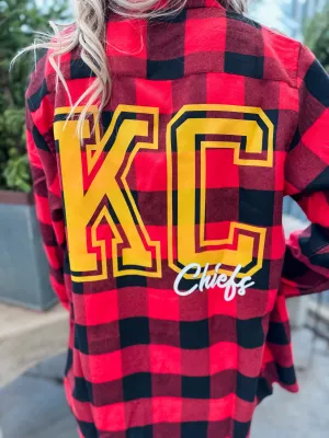 KC Flannel - Large Red Buffalo