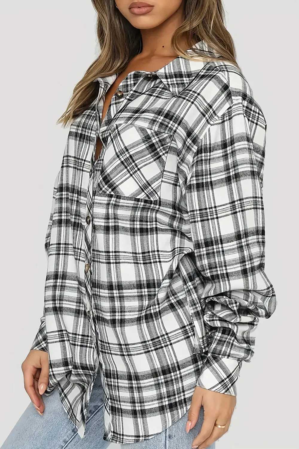 Kendra Plaid Long Sleeve Flannel