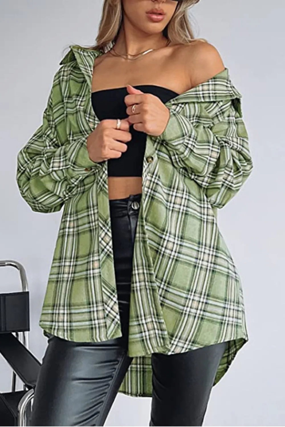 Kendra Plaid Long Sleeve Flannel
