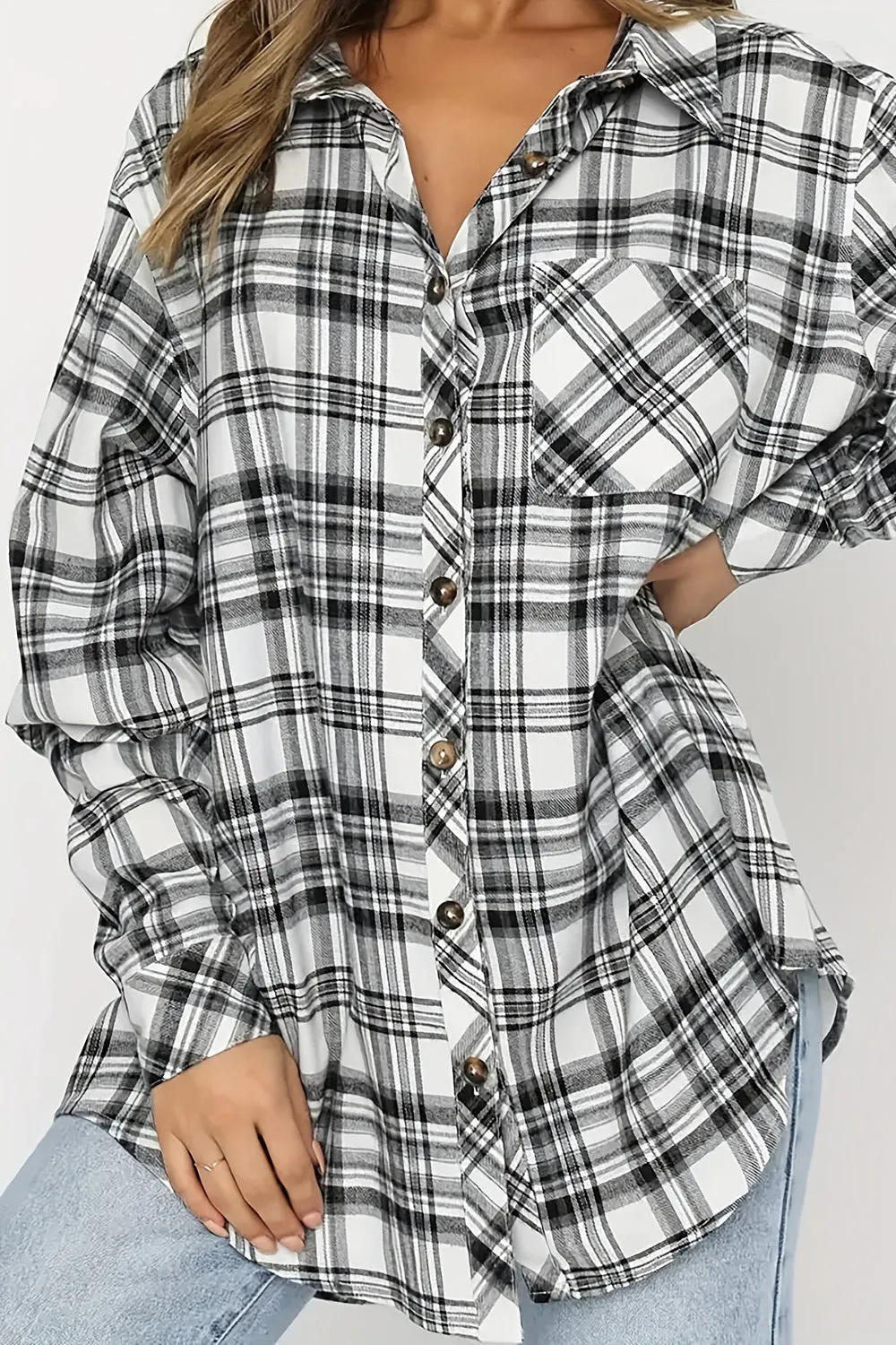 Kendra Plaid Long Sleeve Flannel