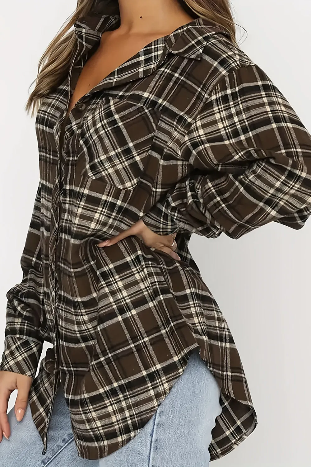 Kendra Plaid Long Sleeve Flannel