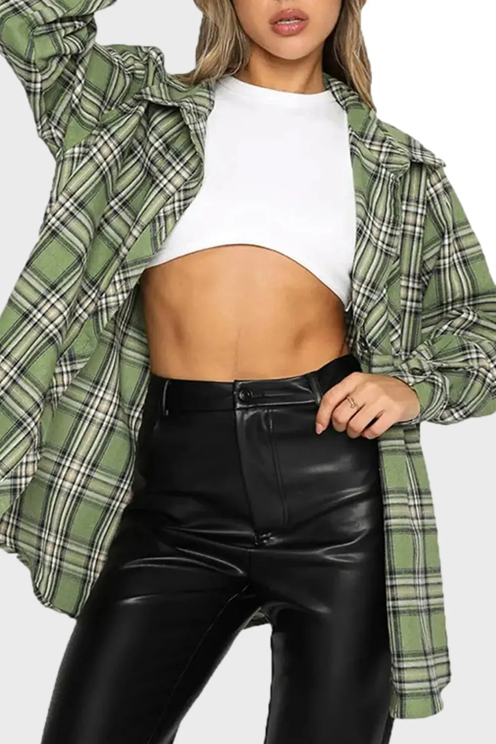 Kendra Plaid Long Sleeve Flannel