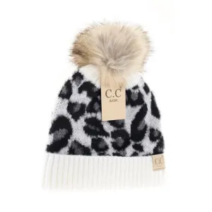 Kids C.C. Leopard Fur Pom