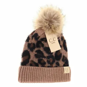 KIDS Leopard Pom C.C Beanie