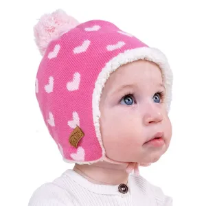 Knit Graphic Beanies | Hearts