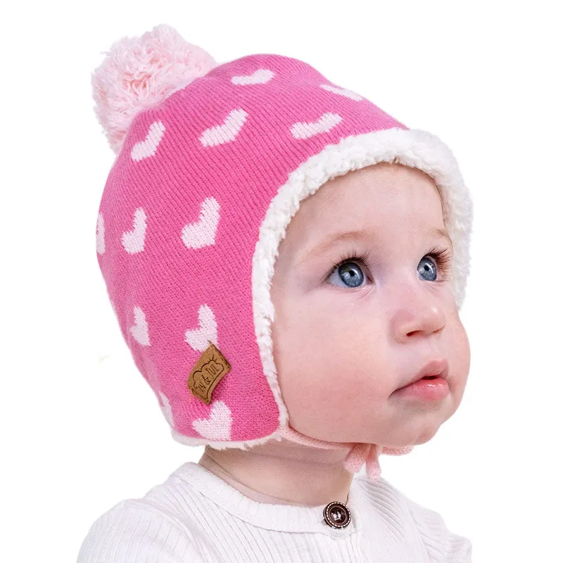 Knit Graphic Beanies | Hearts