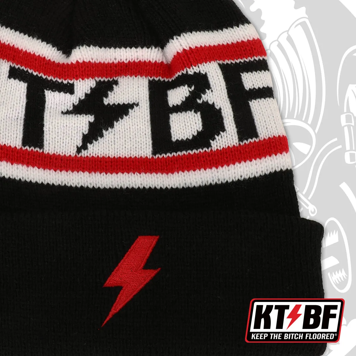 KTBF "Lightning" Pom Stocking Hat