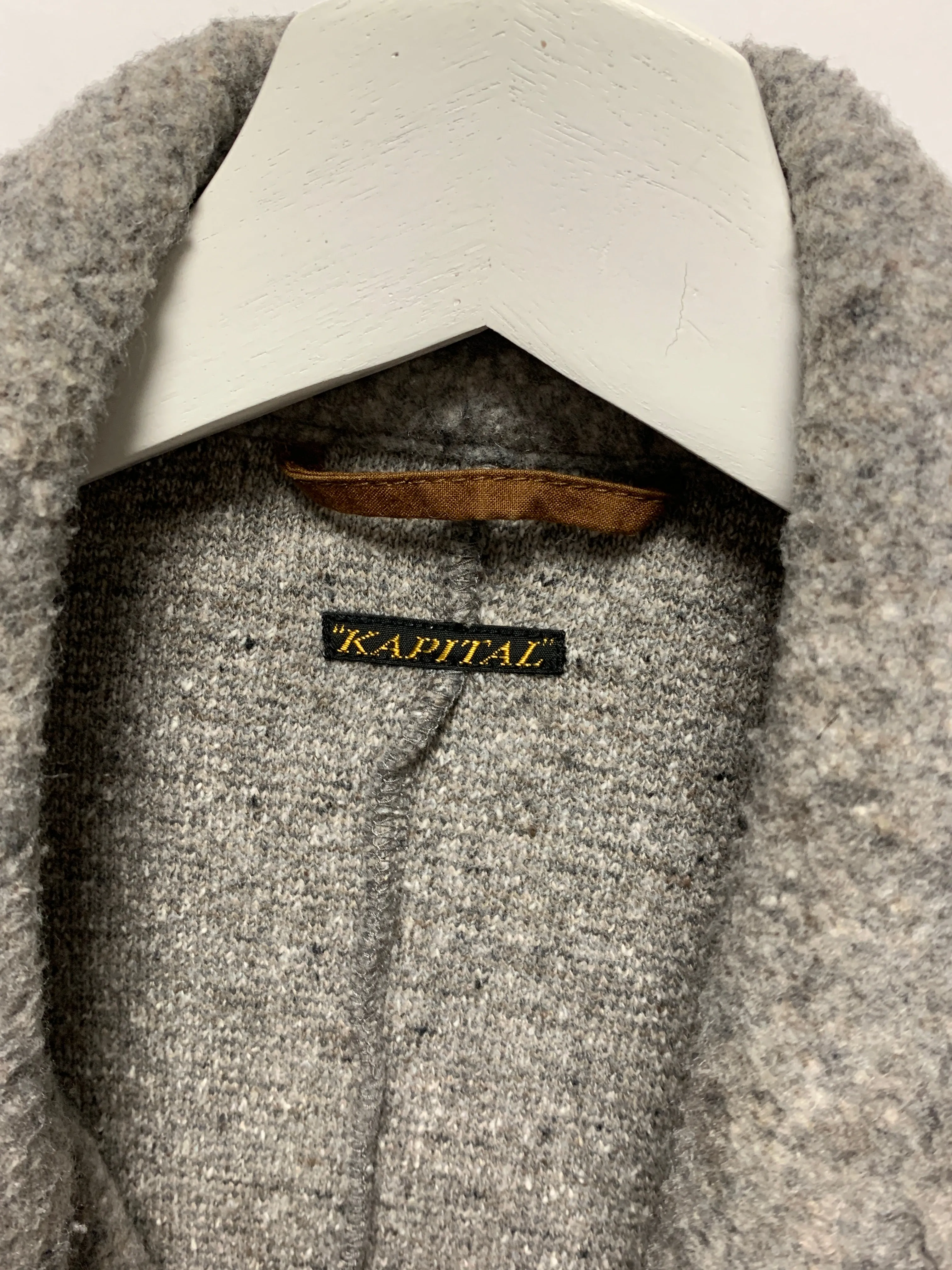 [L] Kapital Fleece Pea Coat Grey
