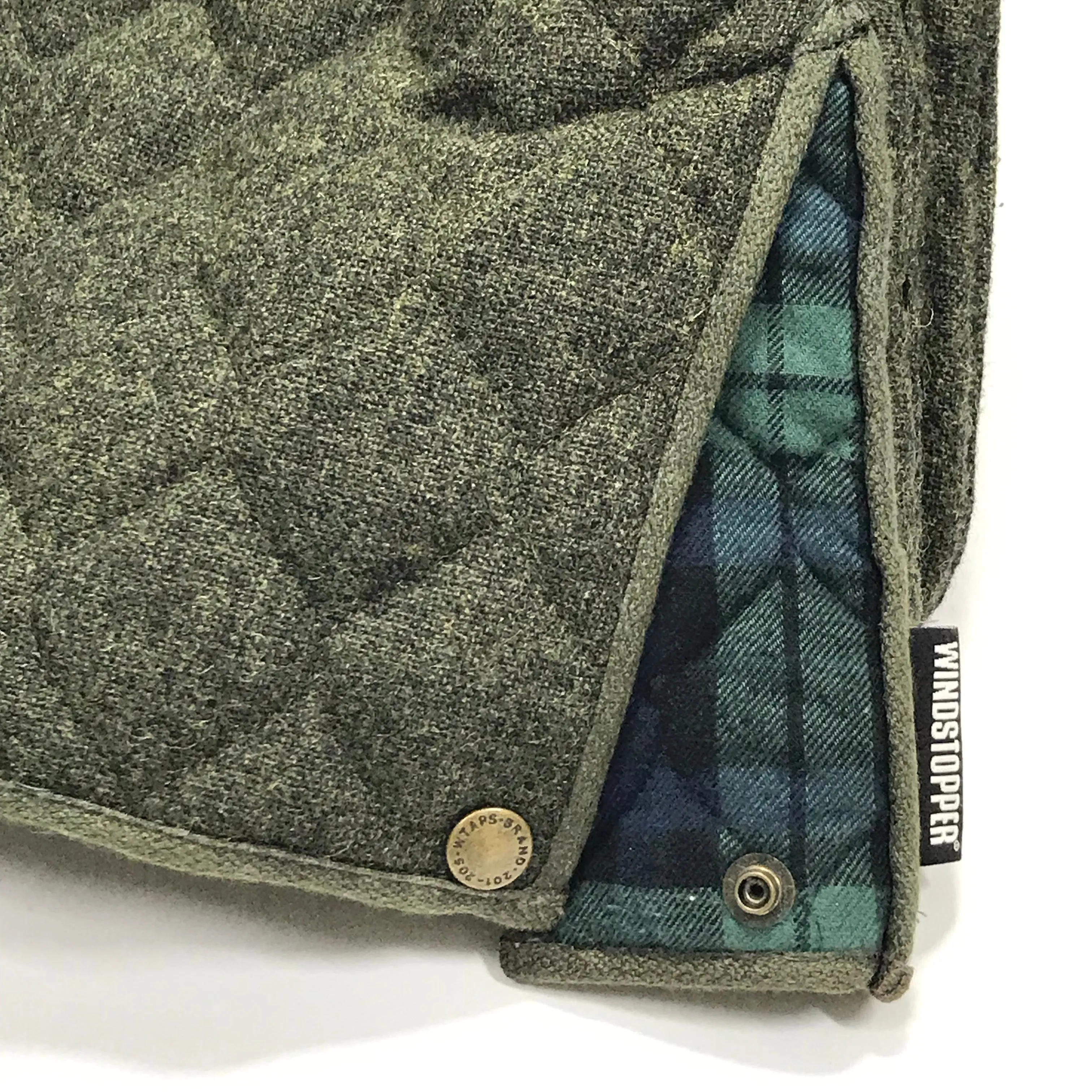 [L] WTAPS 07AW Hunted Gore Windstopper Wool Jacket Green