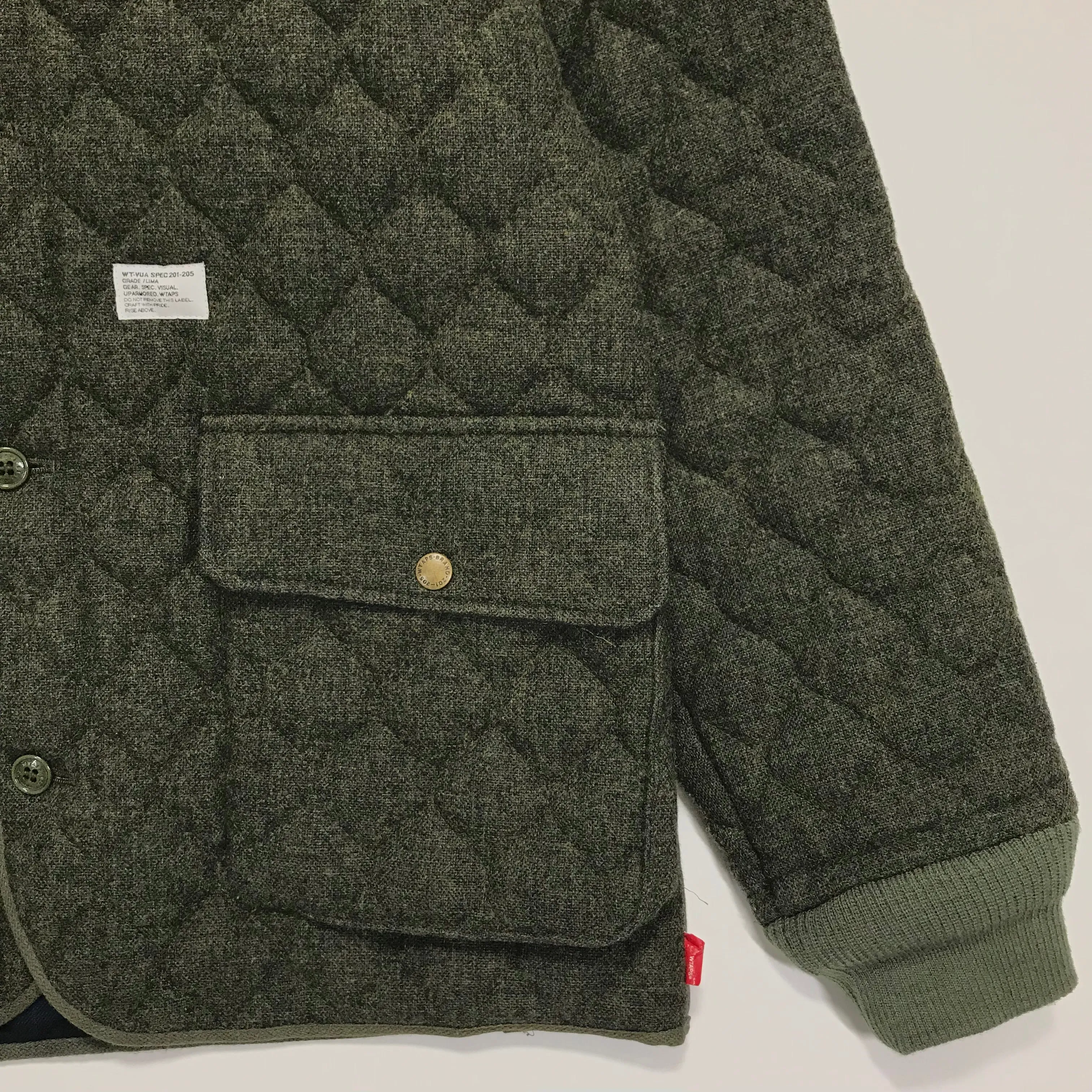 [L] WTAPS 07AW Hunted Gore Windstopper Wool Jacket Green