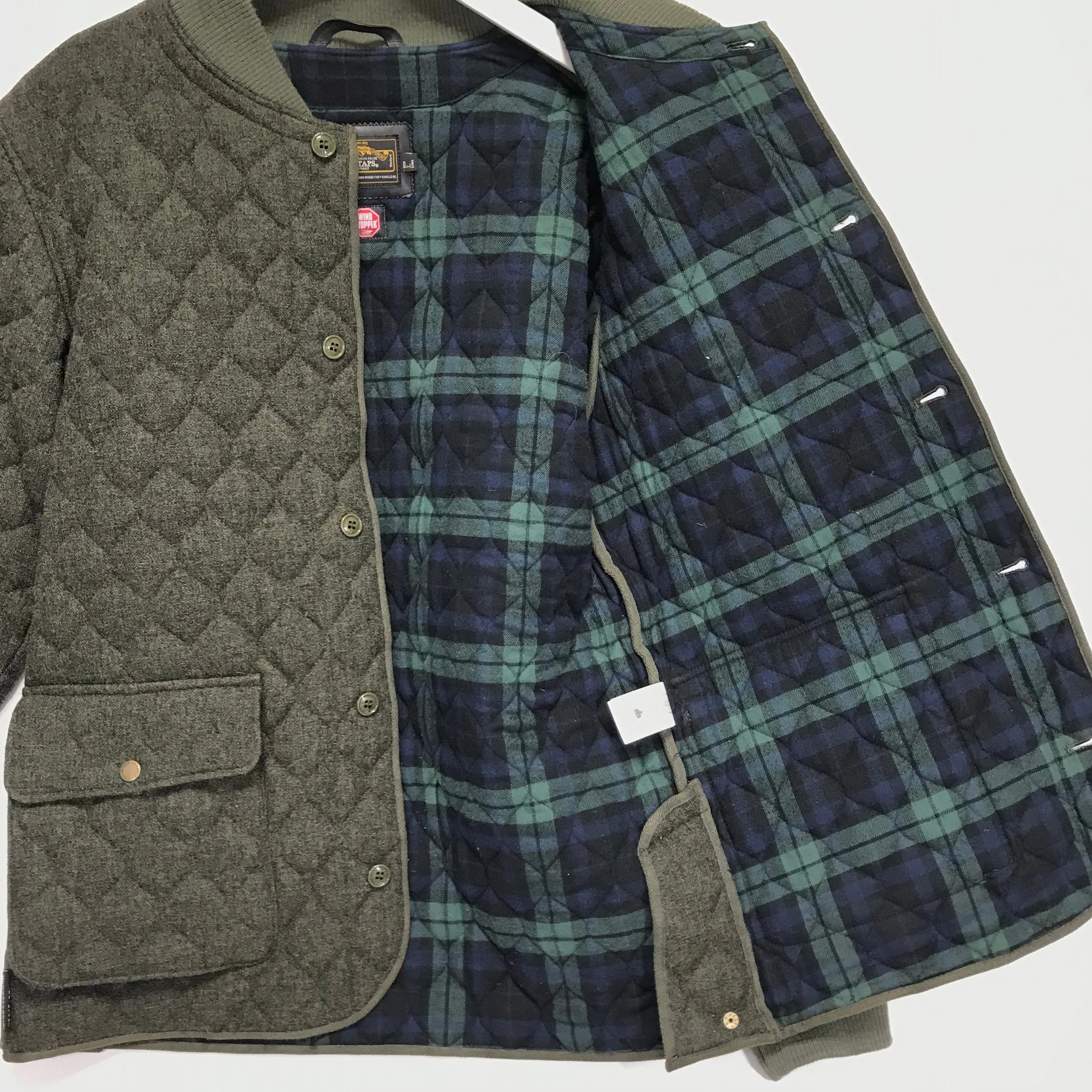 [L] WTAPS 07AW Hunted Gore Windstopper Wool Jacket Green