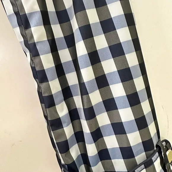 Laundry by Shelli Segal Trench Coat Belted Plaid Lightweight Large NWOT Spring